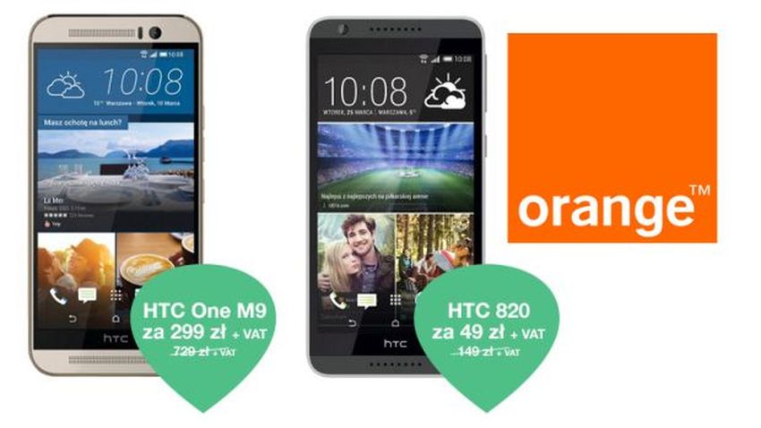 Promocja Orange: Tańsze smartfony i bonusy z HTC