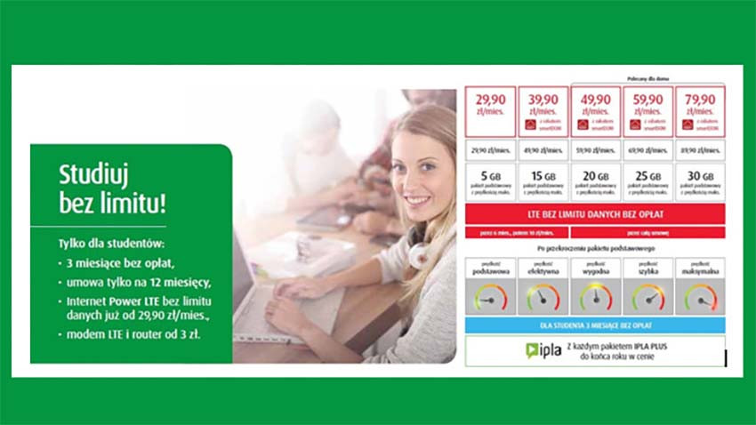Promocja Plus: 3 miesiące Internetu za darmo dla studentów