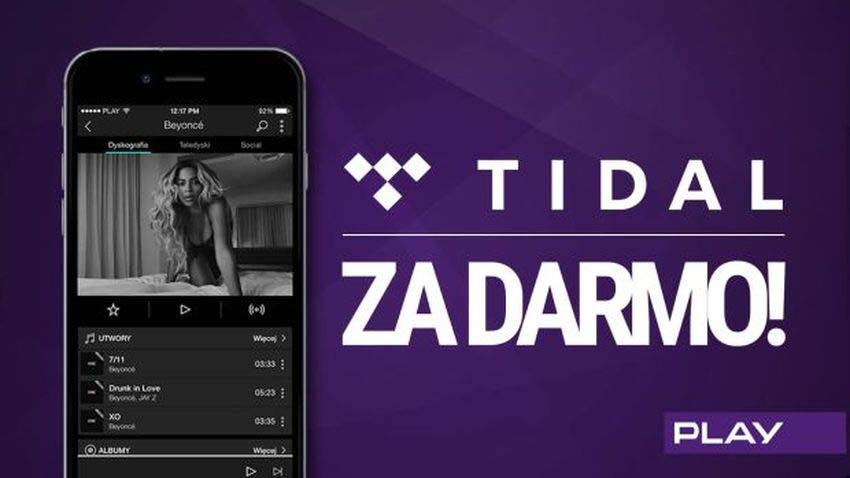 Darmowy Tidal w Play na kartę